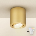 Brilagi - Foco empotrable LED RGBW regulable MIA 1xGU10/4,8W/230V 3000K 84x80 mm dorado + mando a distancia