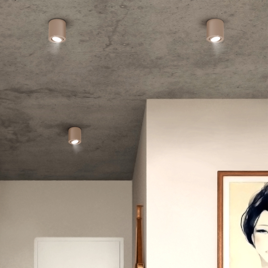 Brilagi - Spot empotrable regulable LED RGBW MIA 1xGU10/4,8W/230V 3000K 84x80 mm beige + mando a distancia
