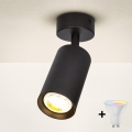Brilagi - Foco empotrable LED RGBW regulable SELE 1xGU10/4,8W/230V 3000K negro + mando a distancia