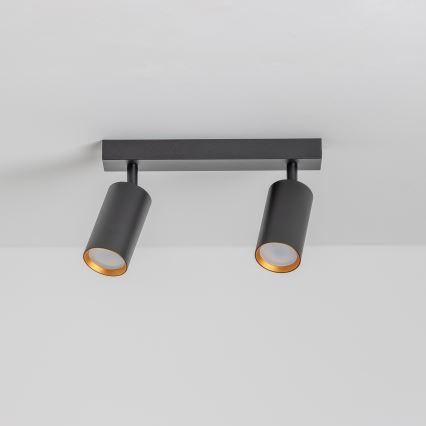 Brilagi - Foco empotrable LED RGBW regulable SELE 2xGU10/4,8W/230V 3000K negro/dorado + mando a distancia