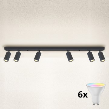 Brilagi - Foco empotrable LED RGBW regulable SELE 6xGU10/6,5W/230V 2700-6500K antracita