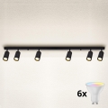 Brilagi - Foco empotrable LED RGBW regulable SELE 6xGU10/6,5W/230V 2700-6500K negro