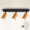 Brilagi - Foco empotrable LED RGBW regulable SELE DIAMANT 3xGU10/4,8W/230V 3000K dorado + mando a distancia