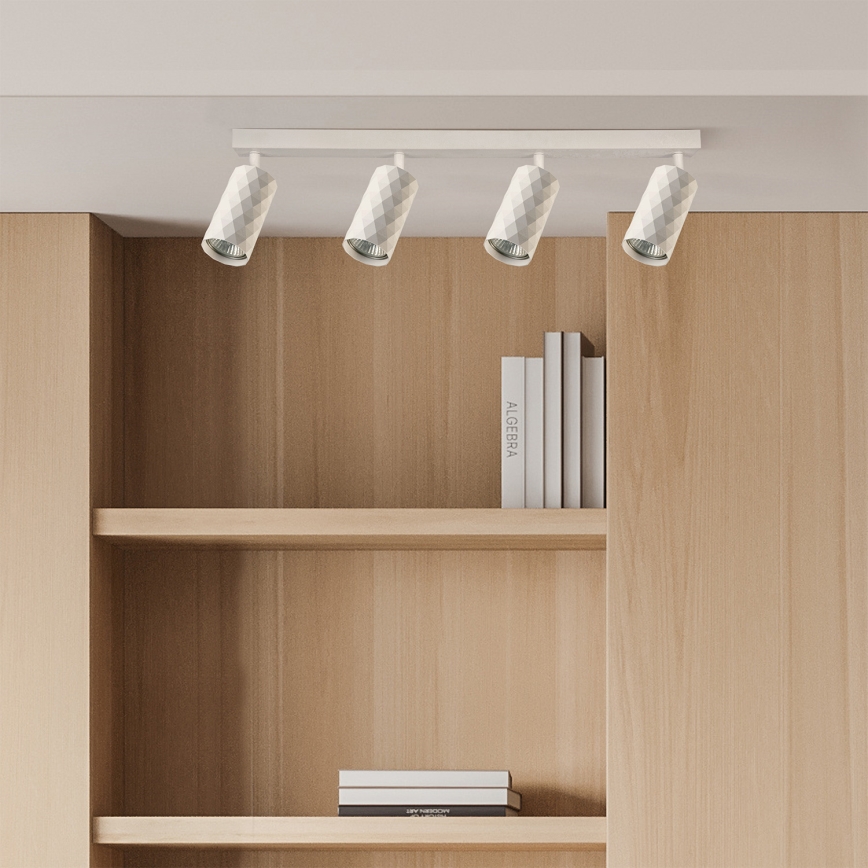 Brilagi - Luminaria empotrable LED RGBW regulable SELE DIAMANT 4xGU10/4,8W/230V 3000K blanca + mando a distancia