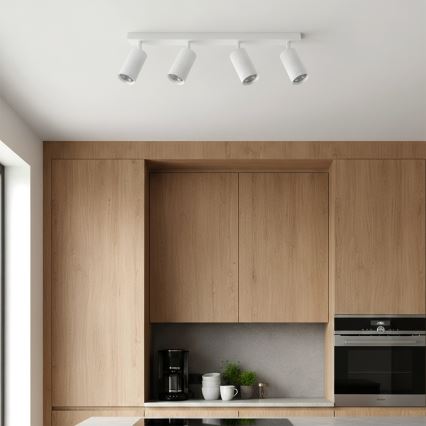 Brilagi - Foco empotrable LED RGBW regulable SELE MODERN 4xGU10/4,8W/230V 3000K blanco + mando a distancia