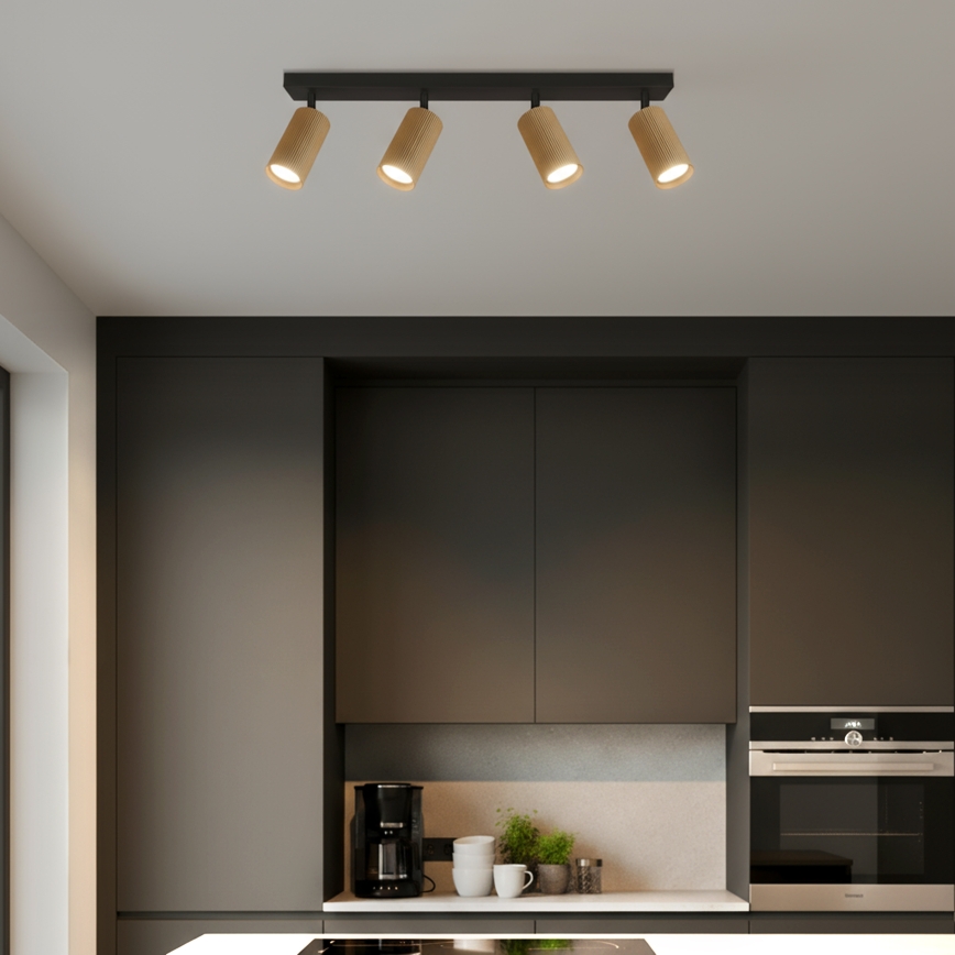 Brilagi - Foco empotrable LED RGBW regulable SELE MODERN 4xGU10/4,8W/230V 3000K dorado + mando a distancia