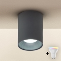 Brilagi - Foco empotrable LED RGBW regulable TRINE 1xGU10/4,8W/230V 3000K antracita + mando a distancia