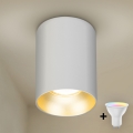 Brilagi - Foco empotrable LED RGBW regulable TRINE 1xGU10/4,8W/230V 3000K blanco/dorado + control remoto