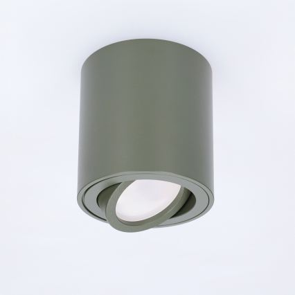 BRILAGI - Foco empotrable MIA 1xGU10/30W/230V 84x80 mm verde oscuro