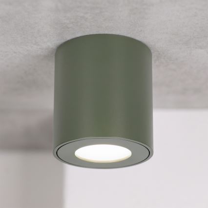 BRILAGI - Foco empotrable para baño MIA 1xGU10/30W/230V 60x82 mm 84x80 mm verde oscuro IP54