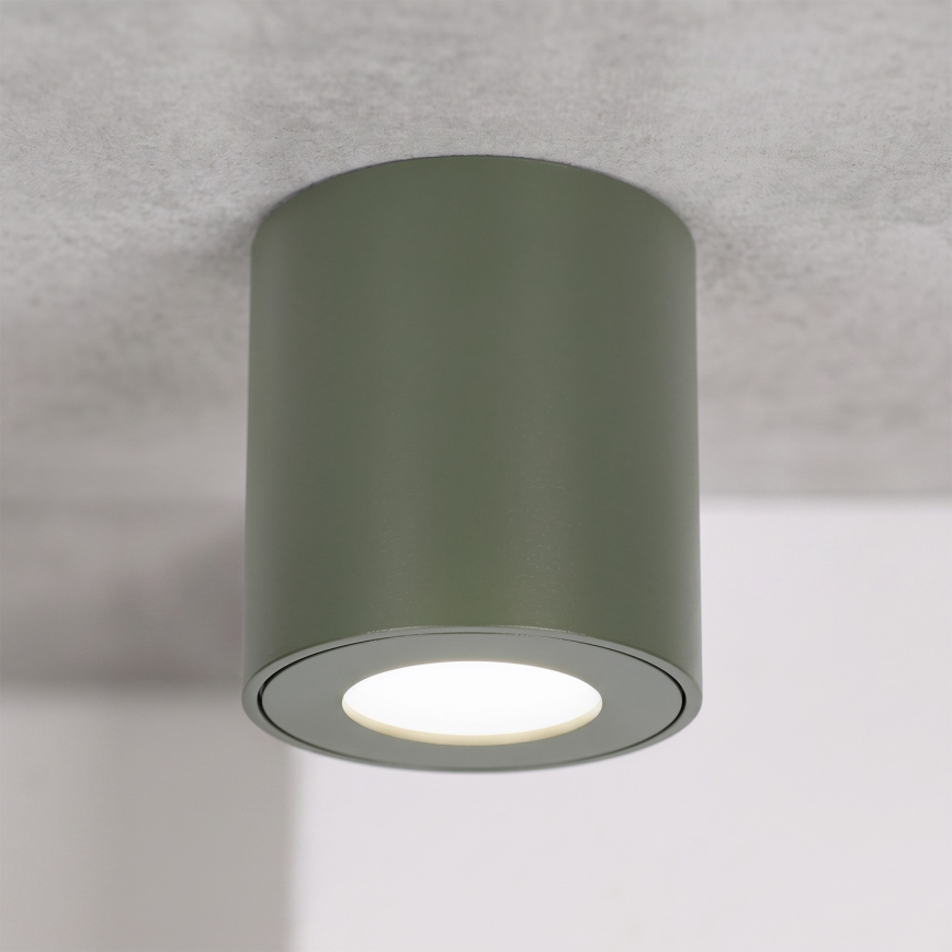 BRILAGI - Foco empotrable para baño MIA 1xGU10/30W/230V 60x82 mm 84x80 mm verde oscuro IP54