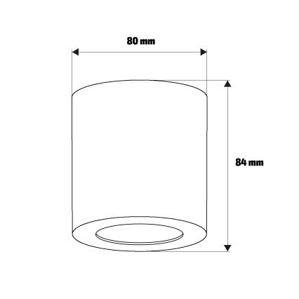 Brilagi - Foco empotrable para baño MIA 1xGU10/30W/230V 84x80 mm beige IP44
