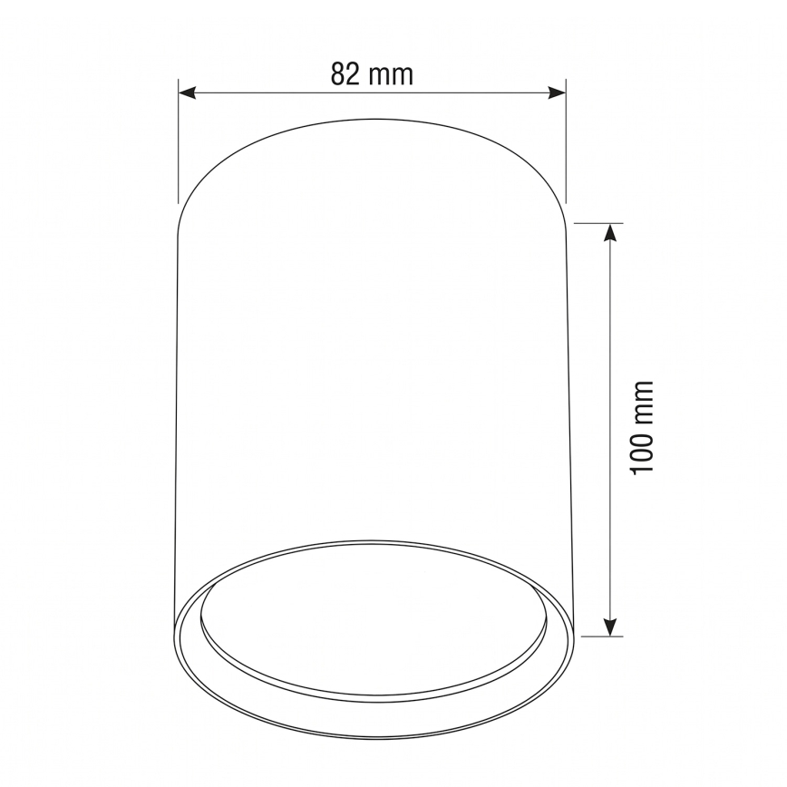BRILAGI - Foco empotrable SMOOTH LONG 1xGX53/15W/230V 60x82 mm negro