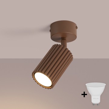 Brilagi - Foco LED CRESTO 1xGU10/10W/230V marrón