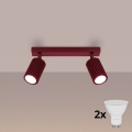 Brilagi - Foco LED CRESTO 2xGU10/10W/230V burdeos