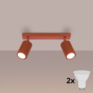 BRILAGI - Foco LED CRESTO 2xGU10/10W/230V naranja