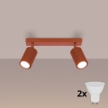 Brilagi - Foco LED CRESTO 2xGU10/10W/230V rojo