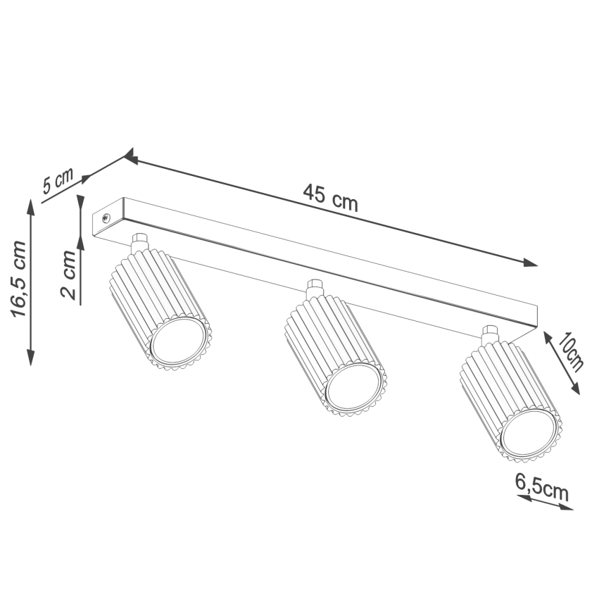 Brilagi - Foco LED CRESTO 3xGU10/10W/230V blanco
