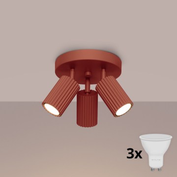 BRILAGI - Foco LED CRESTO 3xGU10/10W/230V naranja