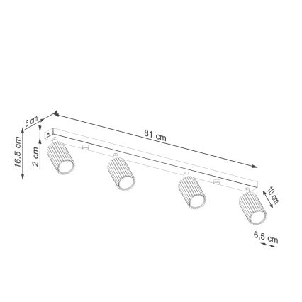 Brilagi - Foco LED CRESTO 4xGU10/10W/230V blanco