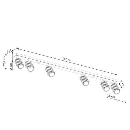 Brilagi - Foco LED CRESTO 6xGU10/10W/230V blanco
