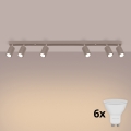 Brilagi - Foco LED CRESTO 6xGU10/10W/230V taupe
