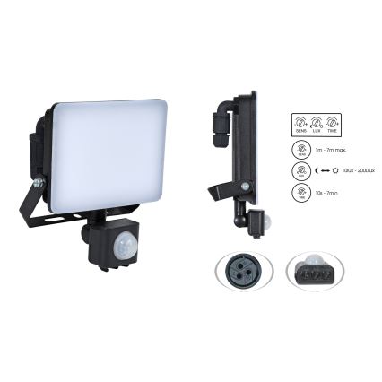 Brilagi - Foco LED con sensor ELARA PRO LED/50W/230V IP65