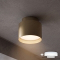 BRILAGI - Foco LED empotrable BACKLIT 1xGX53/15W/230V + LED/3W diámetro 8 cm dorado