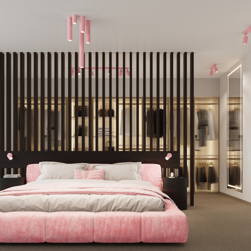Brilagi - Foco LED empotrable CRESTO 1xGU10/10W/230V 10 cm rosa