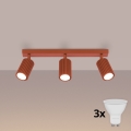 Brilagi - Foco LED orientable CRESTO 3xGU10/10W/230V rojo