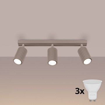 Brilagi - Foco LED orientable CRESTO 3xGU10/10W/230V taupe