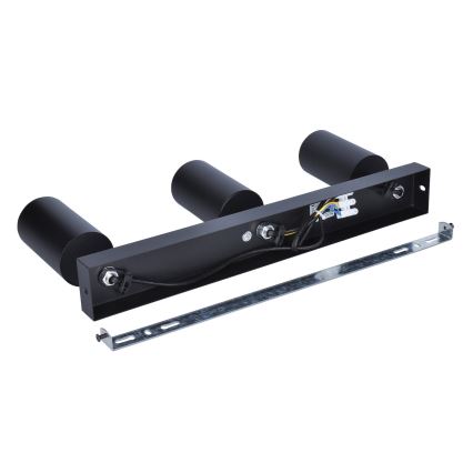 Brilagi - Foco empotrable LED RGBW regulable SELE 3x GU10 / 4,8W / 230V / 3000K, negro/dorado + mando a distancia