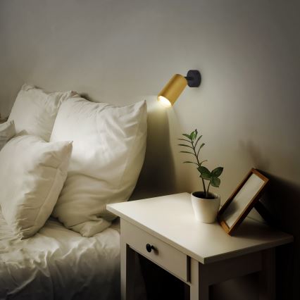 Brilagi - LED RGBW foco empotrable regulable SELE GOLDEN 1xGU10/4,8W/230V 3000K negro/dorado + mando a distancia