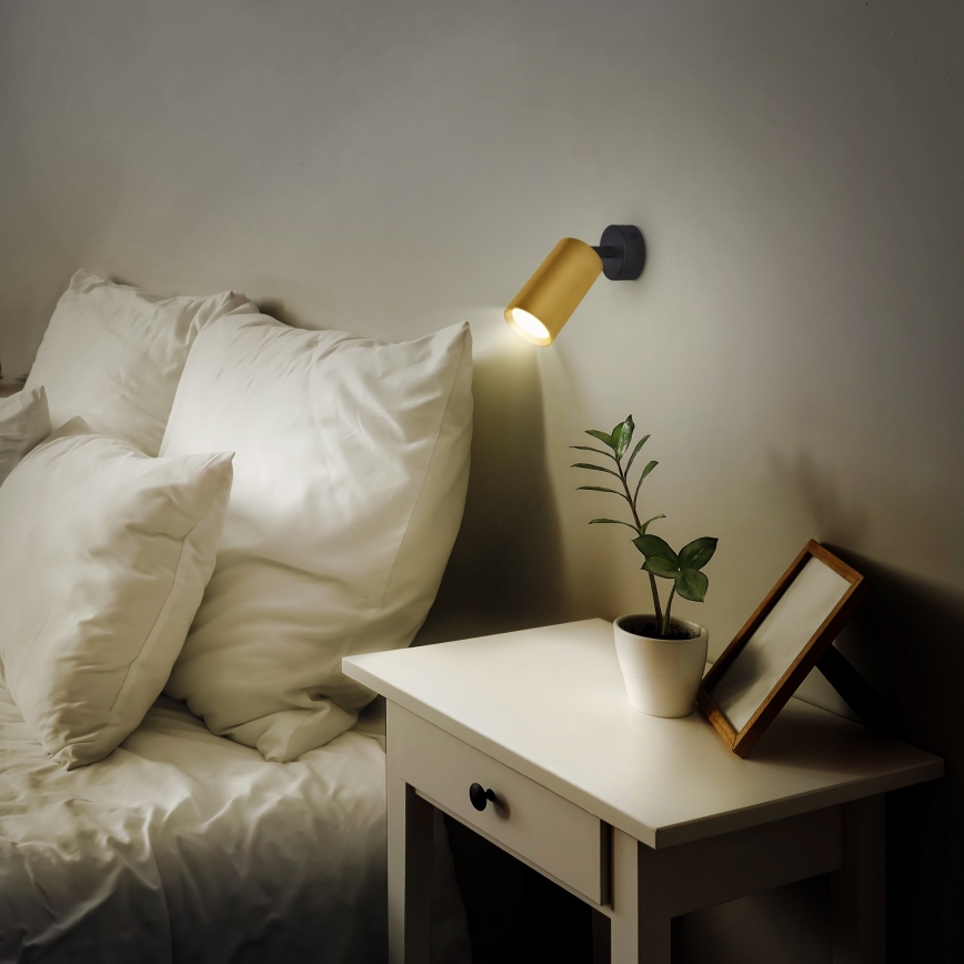 Brilagi - LED RGBW foco empotrable regulable SELE GOLDEN 1xGU10/4,8W/230V 3000K negro/dorado + mando a distancia