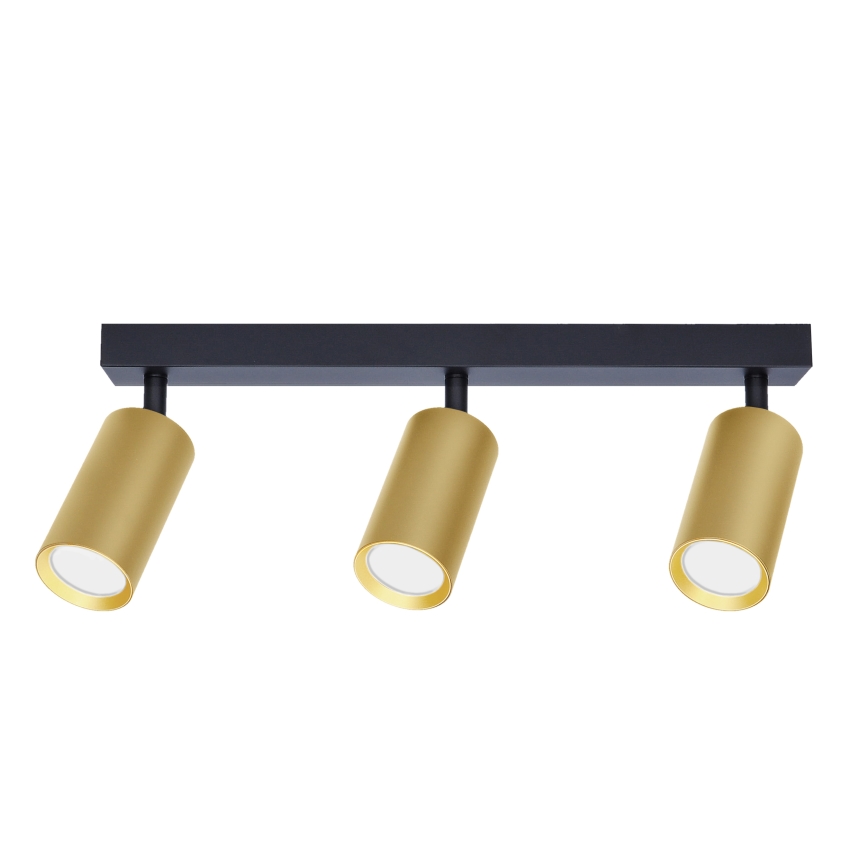 Brilagi - Foco empotrable LED RGBW regulable SELE GOLDEN 3xGU10/4,8W/230V 3000K negro/dorado + mando a distancia