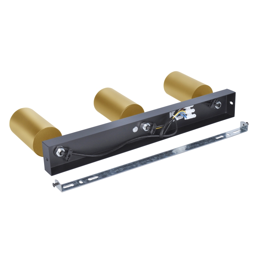 Brilagi - Foco empotrable LED RGBW regulable SELE GOLDEN 3xGU10/4,8W/230V 3000K negro/dorado + mando a distancia