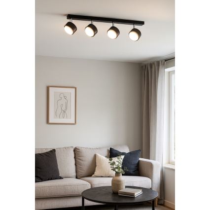 BRILAGI - Foco empotrable LED RGB+CCT regulable MONO 4xGX53/14W/230V 2700-6500K Wi-Fi Tuya negro