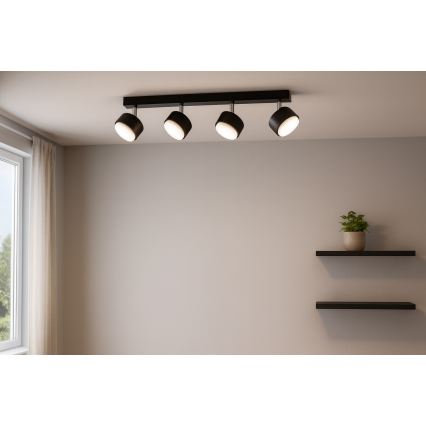 BRILAGI - Foco empotrable LED RGB+CCT regulable MONO 4xGX53/14W/230V 2700-6500K Wi-Fi Tuya negro