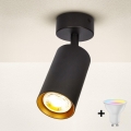 Brilagi - Foco LED RGBW regulable SELE 1xGU10/4,8W/230V 3000K negro/dorado + mando a distancia