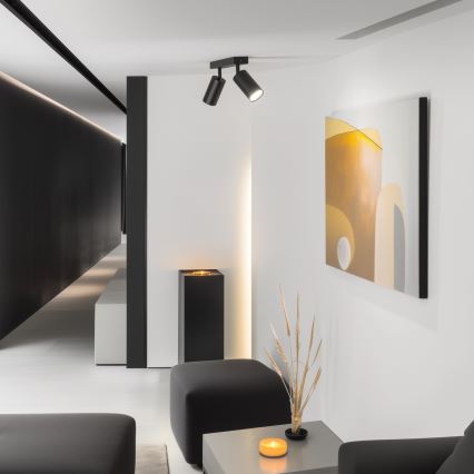 Brilagi - Foco empotrable LED RGBW regulable SELE 2xGU10/4,8W/230V 3000K negro + mando a distancia