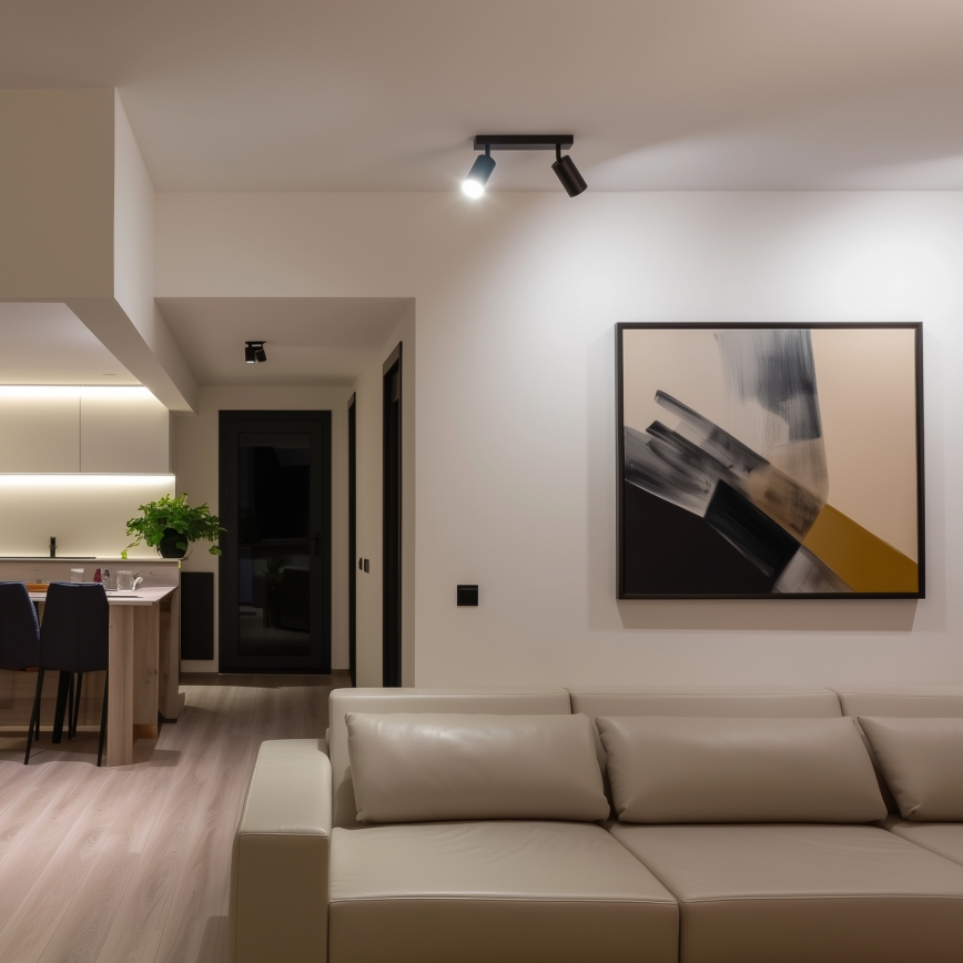 Brilagi - Foco empotrable LED RGBW regulable SELE 2xGU10/4,8W/230V 3000K negro + mando a distancia