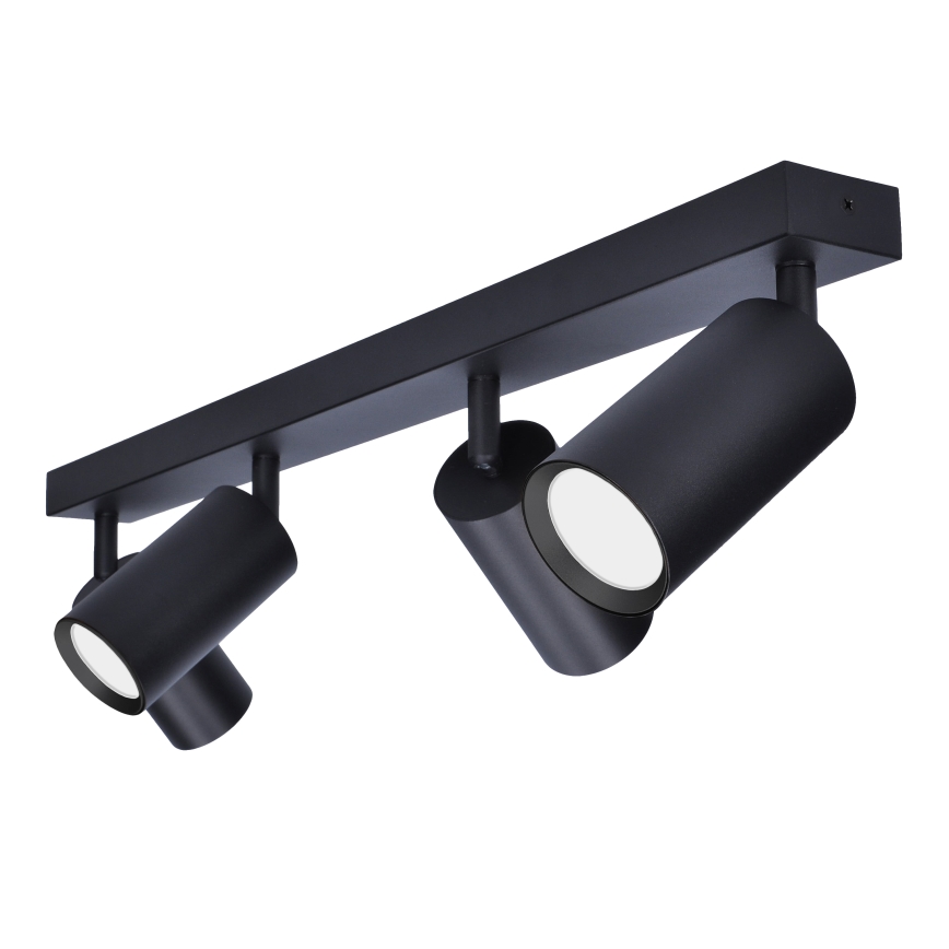 Brilagi - Luminaria spot LED RGBW regulable SELE 4xGU10/4,8W/230V 3000K negra + mando a distancia
