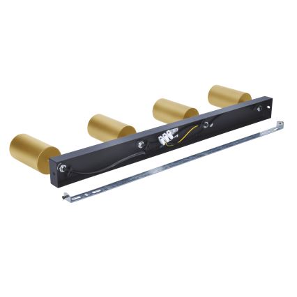 Brilagi - Foco empotrable LED RGBW regulable SELE GOLDEN 4xGU10/4,8W/230V 3000K negro/dorado + control remoto