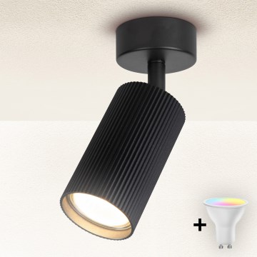 Brilagi - Foco LED RGBW regulable SELE MODERN 1x GU10/4,8W/230V 3000K negro + mando a distancia