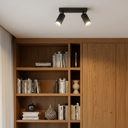 Brilagi - Foco LED RGBW regulable SELE MODERN 2xGU10/4,8W/230V 3000K negro + mando a distancia
