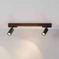 BRILAGI - Foco LED SELE 2xGU10/30W/230V + LED/15W negro/acabado roble