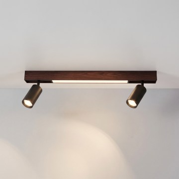 BRILAGI - Foco LED SELE 2xGU10/30W/230V + LED/15W negro/decoración cereza
