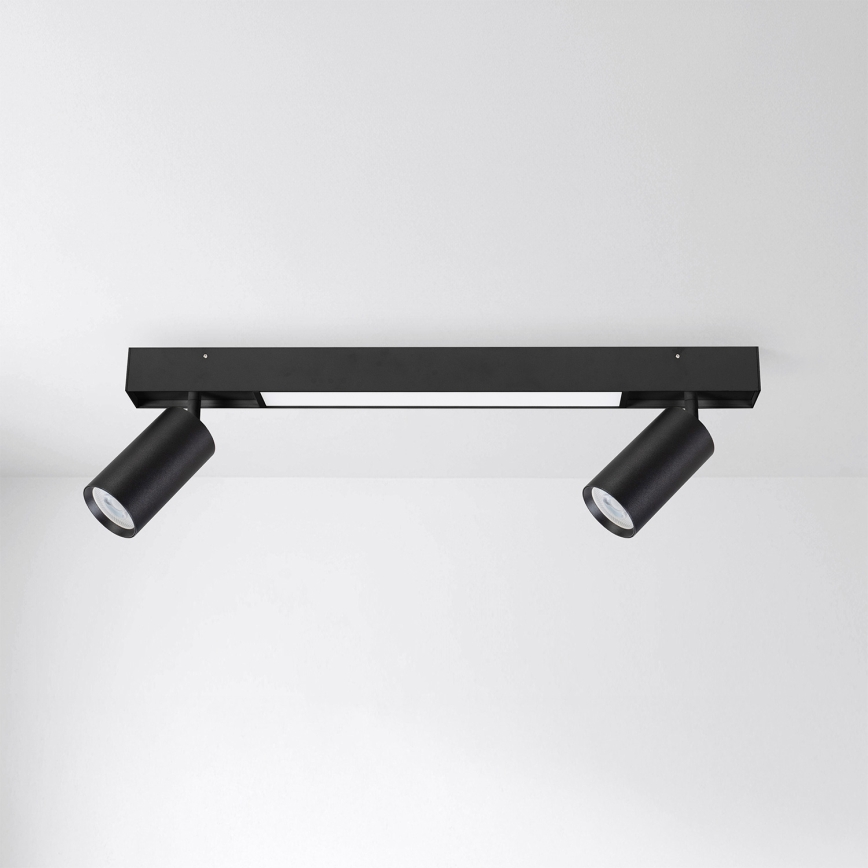 Brilagi - Foco LED SELE 2xGU10/30W/230V + LED/15W negro