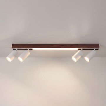 BRILAGI - Foco LED SELE 4xGU10/30W/230V + LED/20W blanco/acabado roble