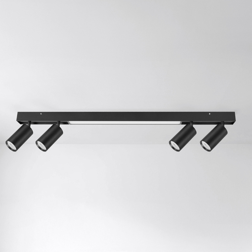 Brilagi - Foco LED SELE 4xGU10/30W/230V + LED/25W negro